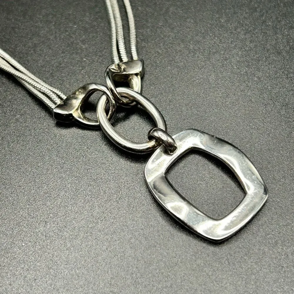 L0193 Lia Sophia silver tone statement necklace silver tone - Picture 2 of 5